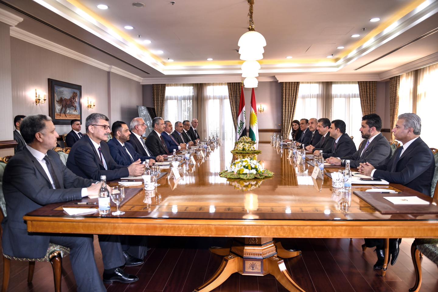 سەرۆکى حکومەتى هەرێم لەگەڵ وەزیرى نەوتى عێراق کۆبوونەوە